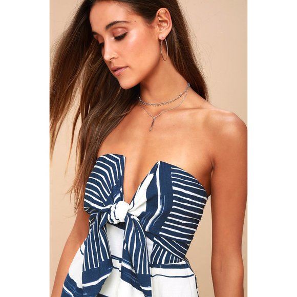 NEW Lulu's Delphi Tie Romper - Picture 6 of 14
